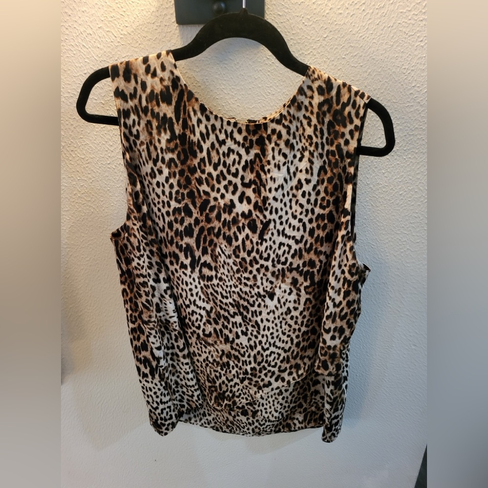 Chico’s “Jade” classic layer tank - 3 (14-16) - Leopard Animal print - EXCELLENT